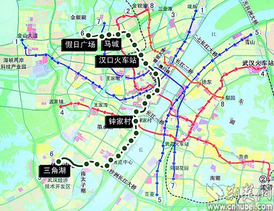 武汉地铁6号线今年开建 连接汉阳汉口(图)